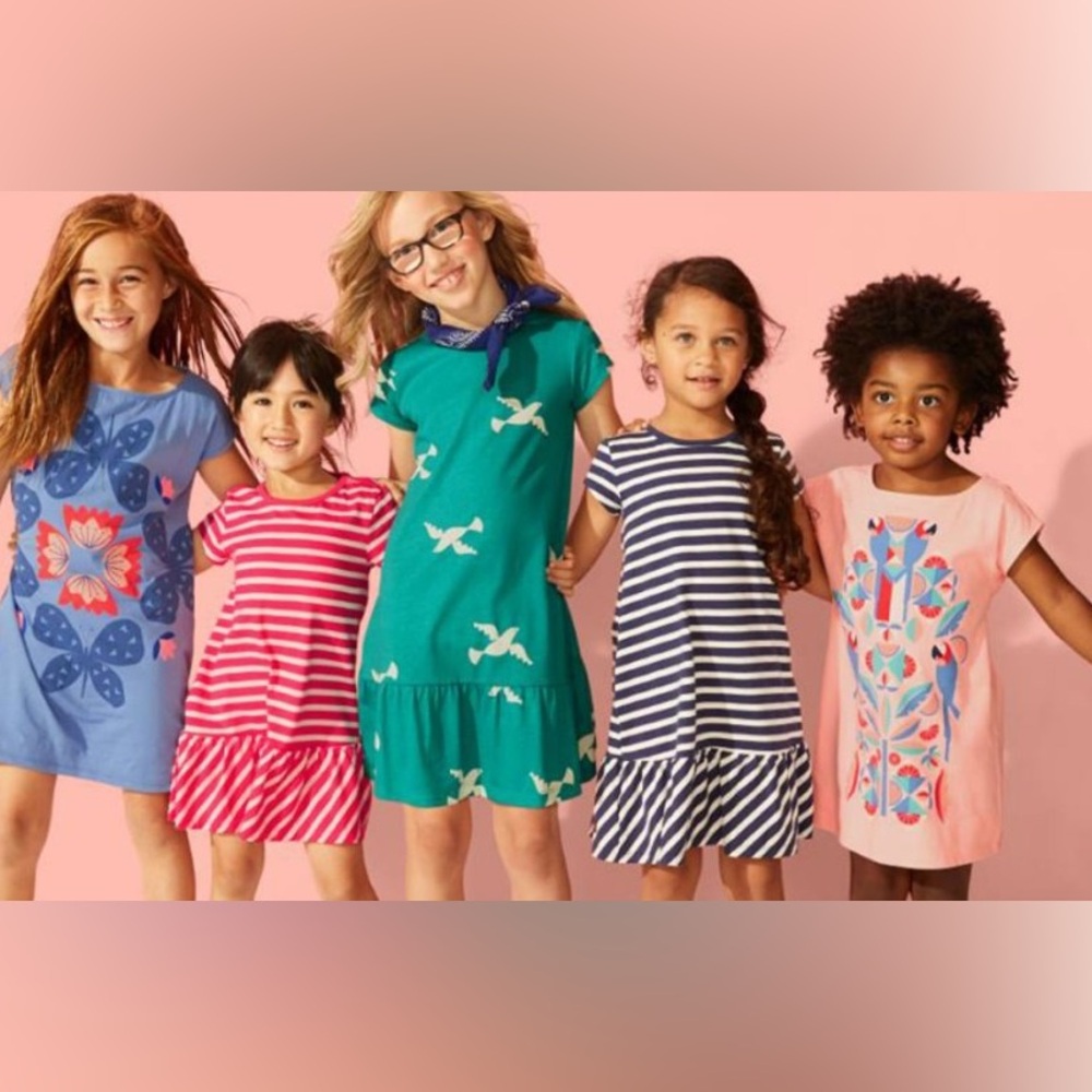 Tea Collection Kids Dresses - Blue & White Stripes Girls 5 4th of July USA